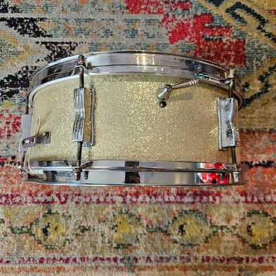 Ludwig Pioneer 14x5" 3-ply Snare Drum in Silver Sparkle - 1960s - No Badge or Vent Hole image 8