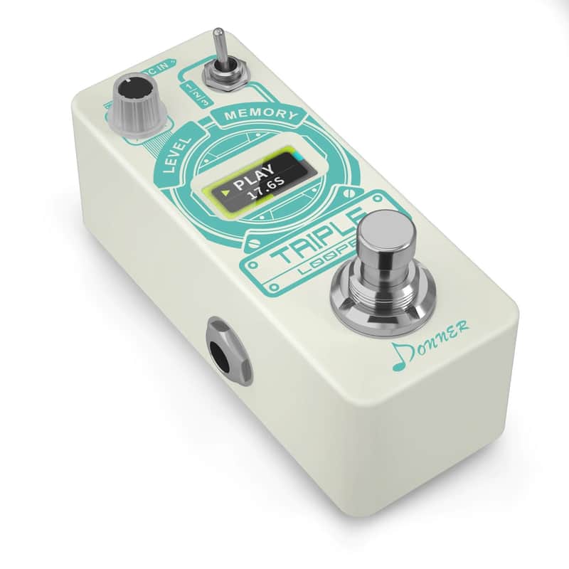 Triple Looper Guitar Effect Pedal with Time Progress Bar Display image 1