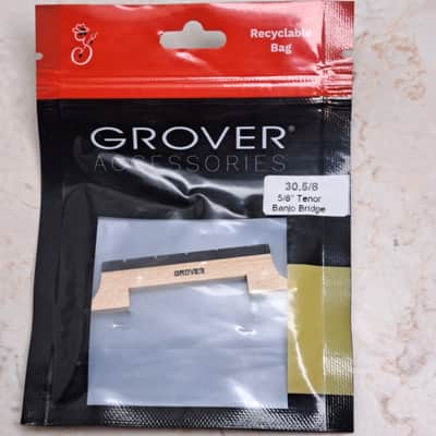 Grover Set of 9 Acousticraft Tenor Banjo Bridge 5/8" - 5 String - Maple & Ebony - Germany-New! NOS image 3