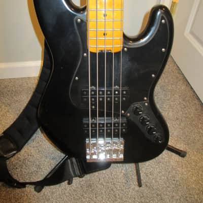 Fender Modern Player Jazz Bass V Satin 2014 - Black image 1