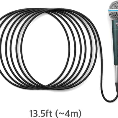 Handheld Dynamic Vocal Microphone, HQ Direct Connection Audio 1/4, Durable, Crystal Clea Sound, Detachable 14ft XLR Cable, Mic Stand Clip, & Carry Case image 2