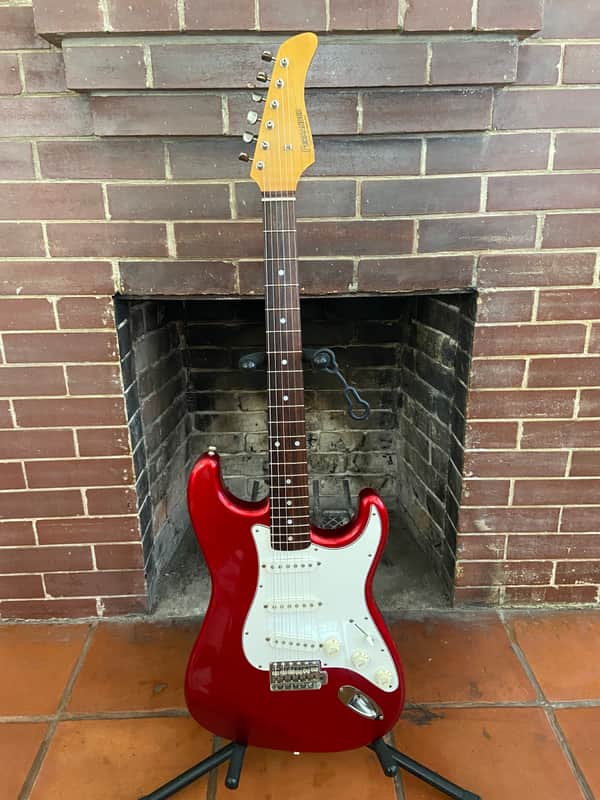 Fernandes Strat 90’s - Cherry Red with OHSC image 1