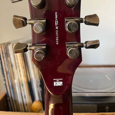 ESP LTD EC-1000 QM with Rosewood Fretboard 2005 - 2017 - See Thru Black Cherry image 8