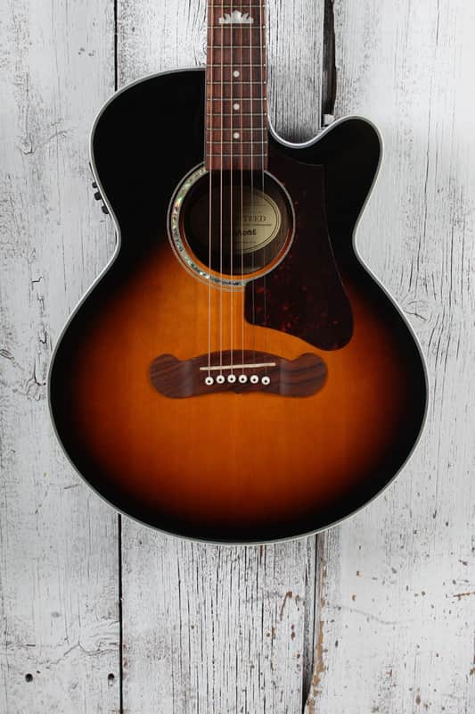 Epiphone 2018 EJ-200 Coupe Acoustic Electric Guitar Vintage Sunburst with Case image 1