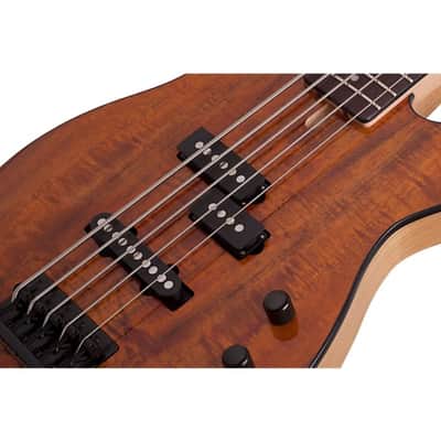 Schecter Guitar Research Michael Anthony MA-5 Koa 5-String Electric Bass Natural image 5