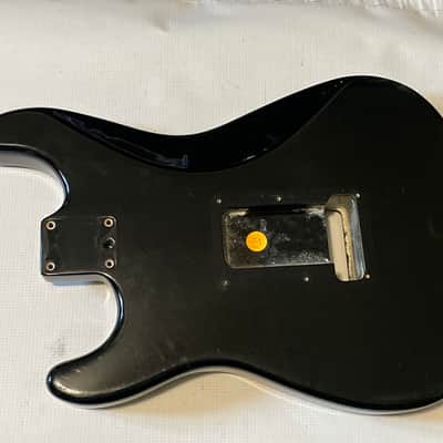 1991 USA Fender American Standard Stratocaster Black Guitar Body 2 Post Tremolo Ready w/ Pickguard image 13