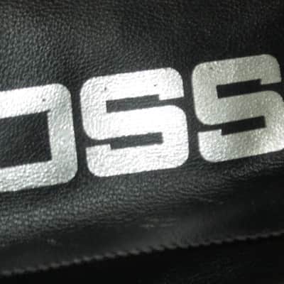lightly used genuine BOSS vinyl pouch for FV300H, FV300L, and similar size size Boss pedals (NO pedal included) 1990s - Black Vinyl Exterior / Black Thin Canvas Interior image 4