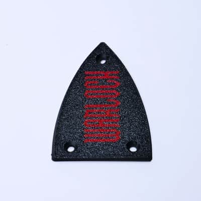 Custom BC Rich Warlock Truss Rod Covers - Black & Red image 4
