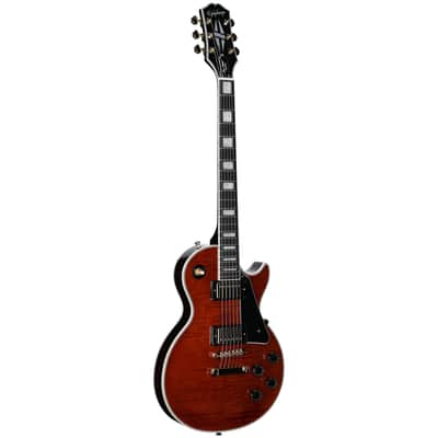 Epiphone Exclusive Les Paul Custom Figured Electric Guitar, Root Beer, with Gig Bag image 2
