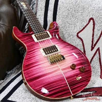 Paul Reed Smith PRS Private Stock # 11309 Santana Retro Flame Maple Top Brazilian Rosewood Fingerboard Raspberry Glow 8.00 lbs image 9