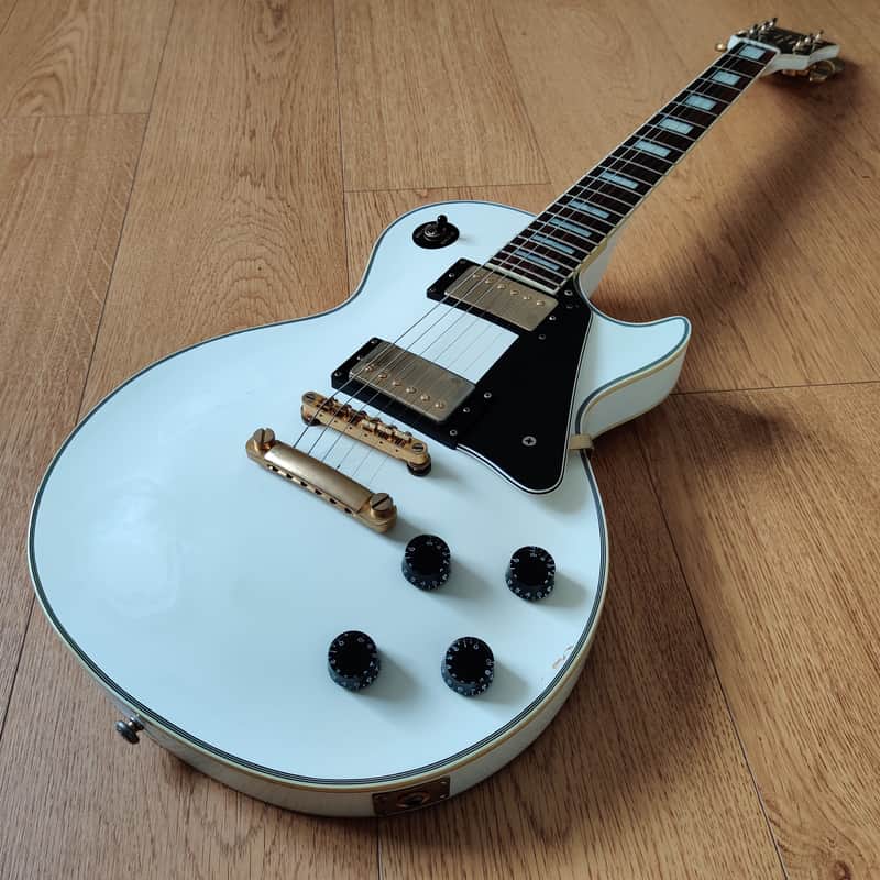 Grassroots Les Paul Custom, White with Gold hardware, Made in | Reverb