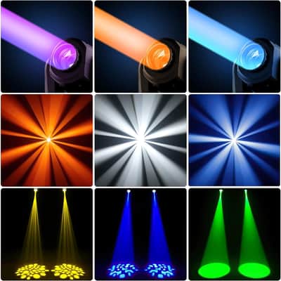 Stage Lights Moving Head Lights 8 Gobos 8 Colors 11 Channels 25W Spotlights DMX 512 with Sound Activated for Wedding DJ Party Stage Lighting 2PCS image 7