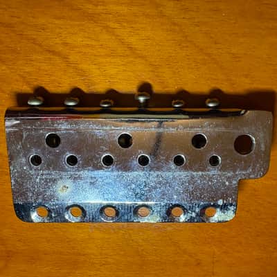 Fender Vintage stratocaster bridge with adj saddles 70’s - Nickel image 2