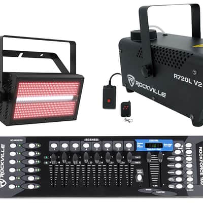 2) Chauvet DJ Shocker Panel FX Blinder/Eye Candy Effect Lights+Fogger+Controller image 1