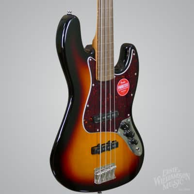 Squier Classic Vibe '60s Jazz Bass Fretless, Laurel Fingerboard, 3-Color Sunburst image 3