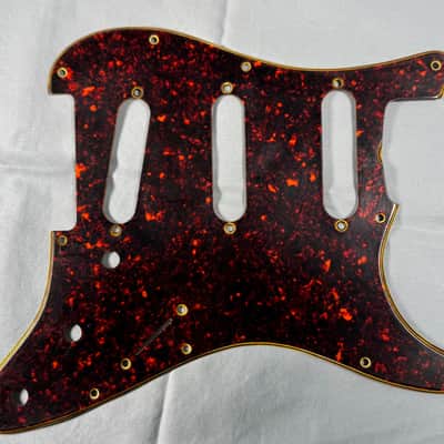 Fender Stratocaster Pickguard Celluloid Nitrate Relic Aged RI 63 . 64 , 60's - Red Tortoise image 2