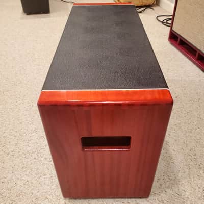 KW Cabs HB-2 - Cherry Red Sapele & Black Tolex 2x12 Guitar Speaker Cabinet image 4