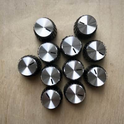 Set of 11x SILVER Marshall JCM800  #2210 Reproduction amplifier control knobs image 2