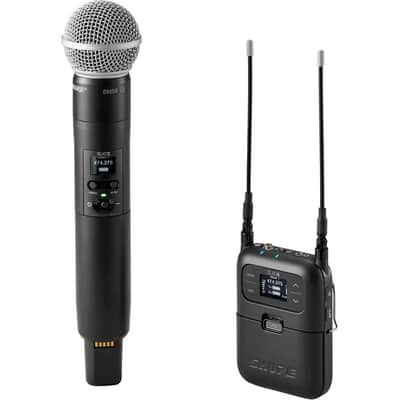 Shure SLXD25/SM58 Portable Digital Wireless Handheld System with SLXD2 Handheld Transmitter with SM58 legendary Cardioid Dynamic Vocal Microphone and SLXD5 Single-Channel Portable Receiver, 514-558MHz image 2