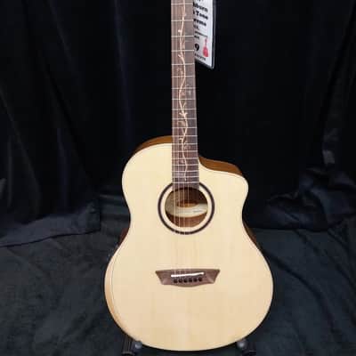 Washburn BTSC40SCE Bella Tono Suprema Solid Sitka Spruce Top Okoume Neck 6-String Acoustic-Electric Guitar - Natural image 1