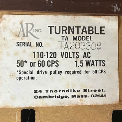 Acoustic Research AR-TA Turntable image 5