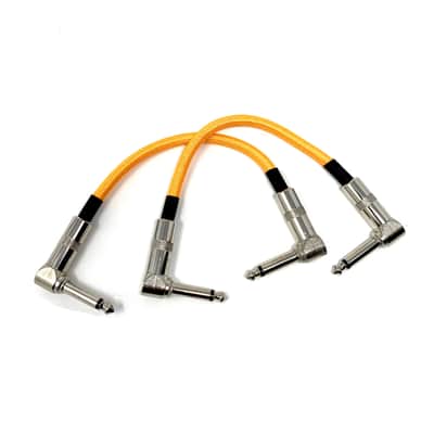 Pedalboard Hi-Viz Lighting Kit - RockBoard 50cm LED Strip + 6x Neon Orange Right Angle Patch Cables image 3