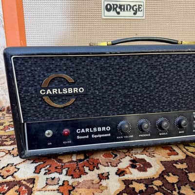 Immagine Vintage 1960s Carlsbro CS60 PA Valve Guitar Amplifier Head w/ Lay Down TF - 2