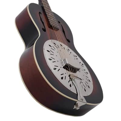 Recording King RR-41E-VS Rattlesnake Wood Body Resonator Guitar with Pickup image 2