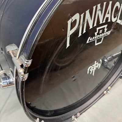 Vintage Ludwig Pinnacle Drum Kit 5pc Set Dark Blue Rack Floor Toms Snare Kick image 11