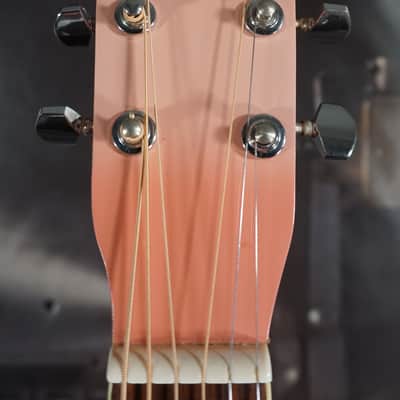 Crescent YMG PK - Pink Burst Cutaway Acoustic Guitar image 2