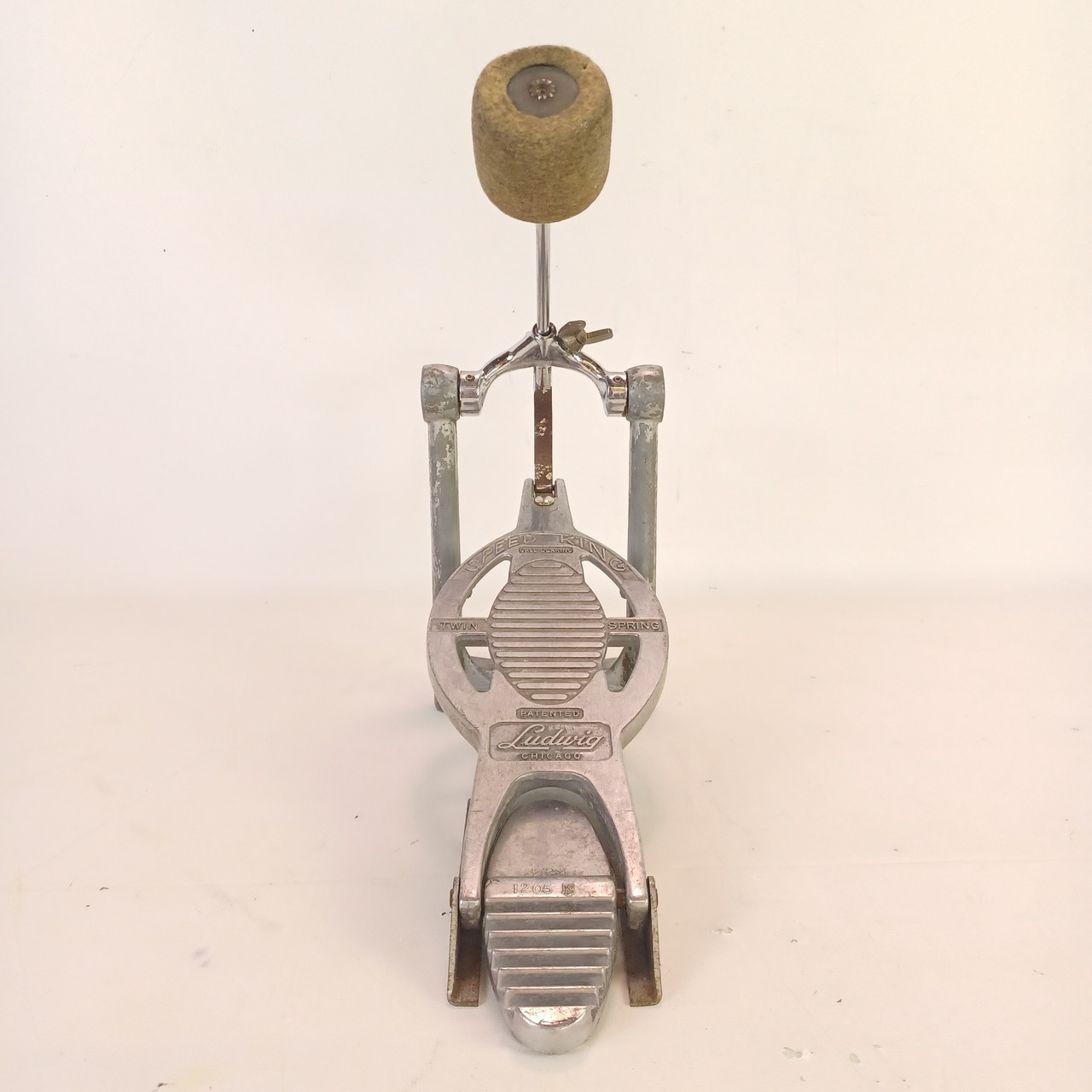 Ludwig Speed King Bass Drum Kick Pedal Vintage60s Twin Spring Chicago Beater USA — main photograph