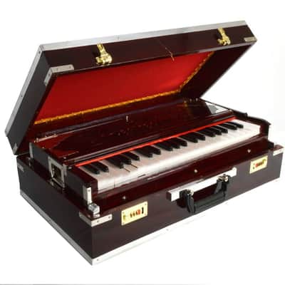 Handmade 9 Stopper Harmonium Portable Folding With Padded Bag Indian Cultura Professional image 8