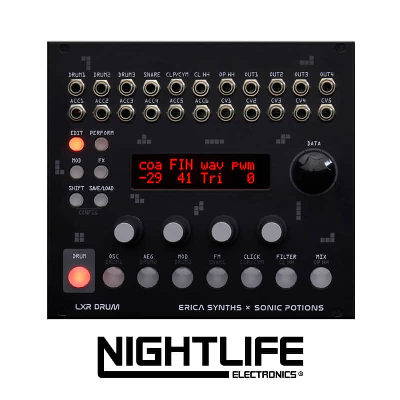 Erica Synths LXR Drum Module Black image 1