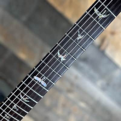 PRS Wood Library Custom 24 Semi-Hollow Flame Maple 10 Top - Whale Blue 386423 image 5