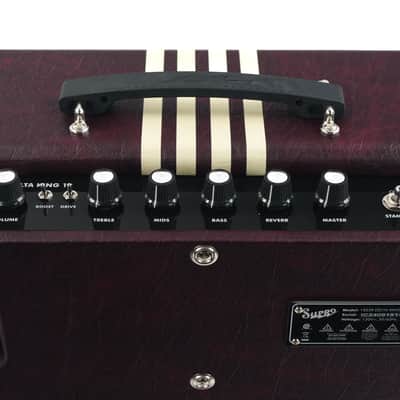 Supro Delta King 12 Burgundy White image 4