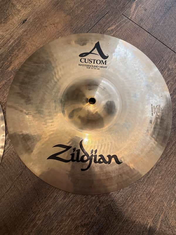 Zildjian 13" A Custom Mastersound Hi-Hat Cymbals (Pair) 1999 - 2017 - Brilliant image 1