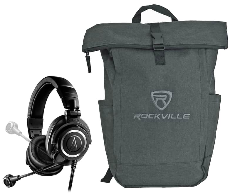 Audio Technica ATH-M50XSTS Pro Headphones + Mic for Streaming/Gaming+Backpack image 1