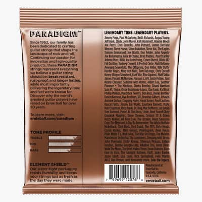 Paradigm Medium-Light Phosphor Bronze Acoustic Guitar Strings 12-54 Gauge Set Plasma Enhanced Wrap Wire Nanotech Coat-Treated image 2