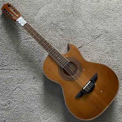 10 String Acoustic Electric Guitar, Solid Red Top Pine Body, Rosewood Fingerboard Neck image 2