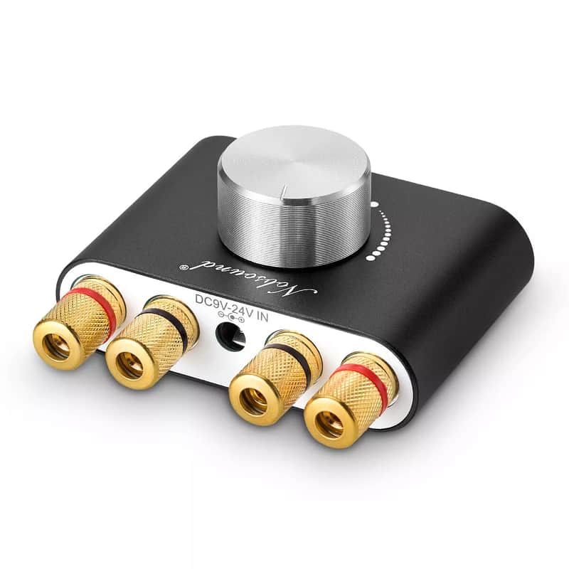 Bluetooth 5.0 Stereo Audio Amplifier Receiver – 2 Channel Class D Mini Hi-Fi Amp with 100W Power, USB, AUX Input for Home Speakers image 1