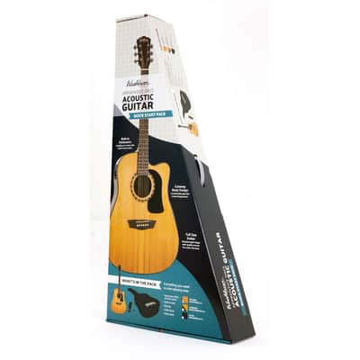 Washburn AD5CEPACK Dreadnought Mahogany Neck 6-String Acoustic-Electric Guitar w/Gig Bag, Straps & Pick image 14