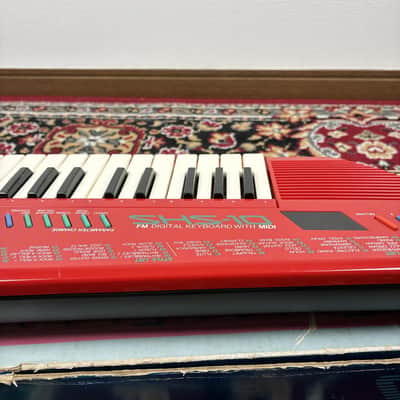 1987 Yamaha SHS-10R Red Keytar FM Digital Keyboard MIDI MIJ w/ Box & Strap image 8