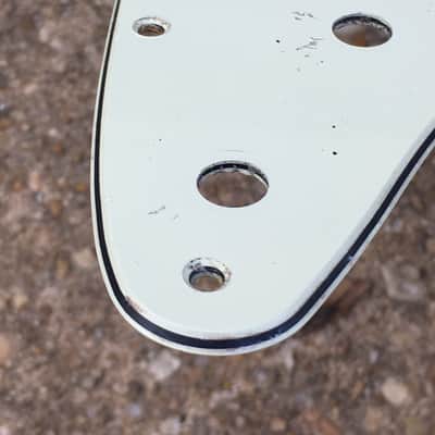 Lefty Vintage Fender 1962 Reissue Mint Green Strat Guitar Pickguard 3-ply Aged Relic image 13