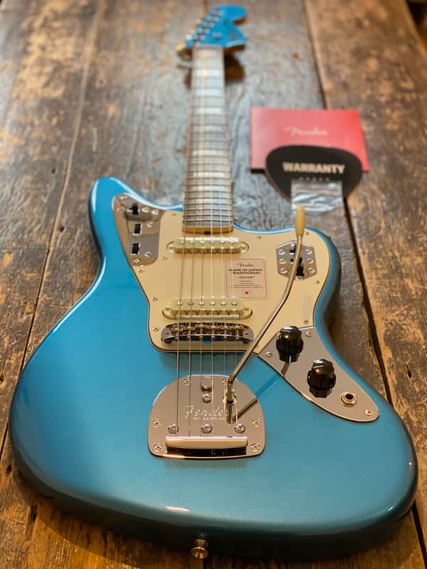 Fender Japan Limited Edition Jaguar FSR Lake Placid Blue with Matching Headstock, Block Inlays and Neck Binding