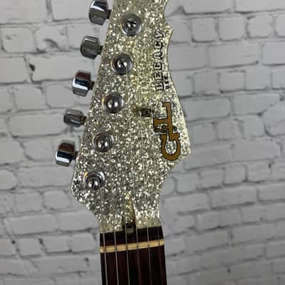 G&L USA Legacy Late 90's - Silver Sparkle (Big Metal-Flake) w/Matching Headstock image 4