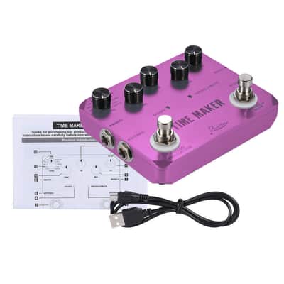 Rowin Canada LTD02 Time Maker Pink Digital Delay Twin Series Guitar Effect Pedal image 4