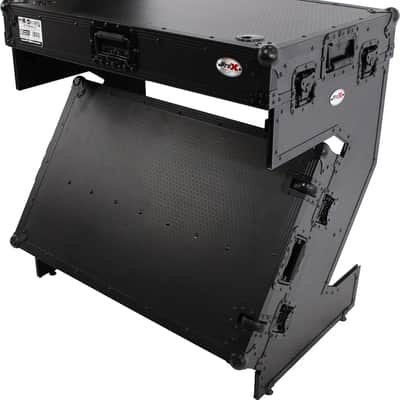 DJ Z-Table® Jr. Portable Table-Compact Case W-Wheels | Black on Black