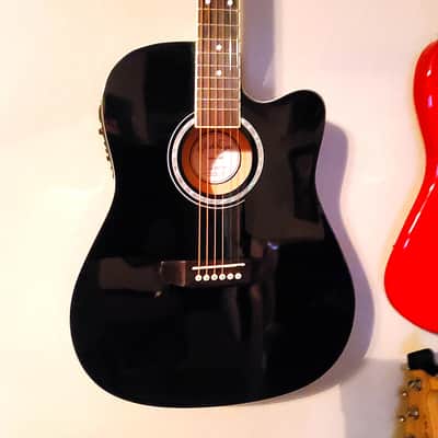🎸Acoustic-Electric Guitar Black +Soft Case/Gig Bag +Tuner +Strap +Picks!🎸 image 4