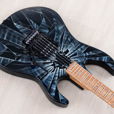 1987 Neal Moser Guitars Vintage Superstrat Shattered Glass Finish by Dan Lawrence w/ Case, Hangtag image 9