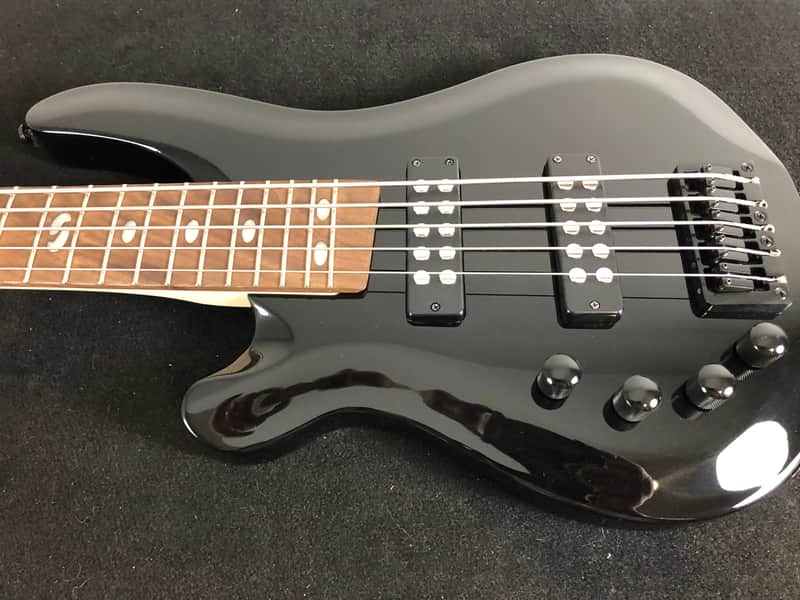 Harley Benton B-550 BK 2022 Gloss Black 5-String w/ Black Hardware - Active/Passive Switch - LEFTY image 1